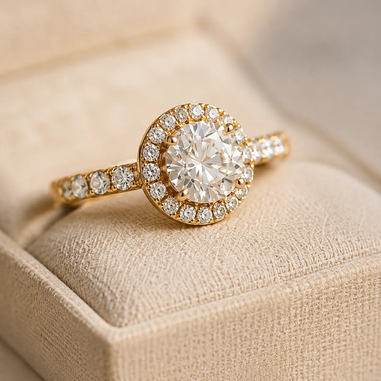 Maßgefertigter Verlobungsring mit Diamant