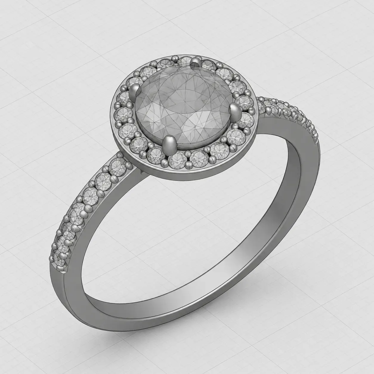 CAD-Rendering eines maßgefertigten Rings